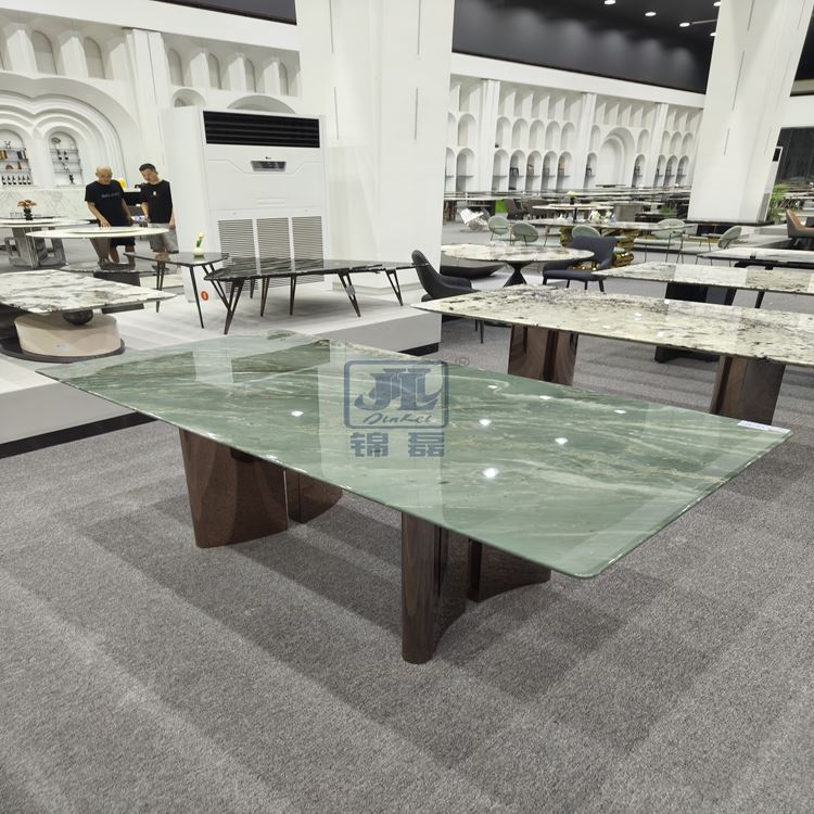 High Gloss Marble Effect Dining Table
