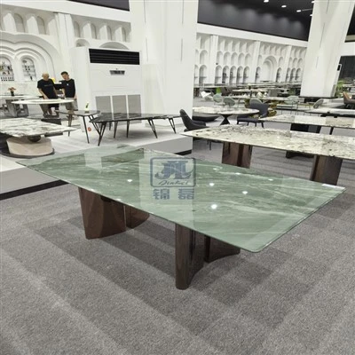 High Gloss Marble Effect Dining Table