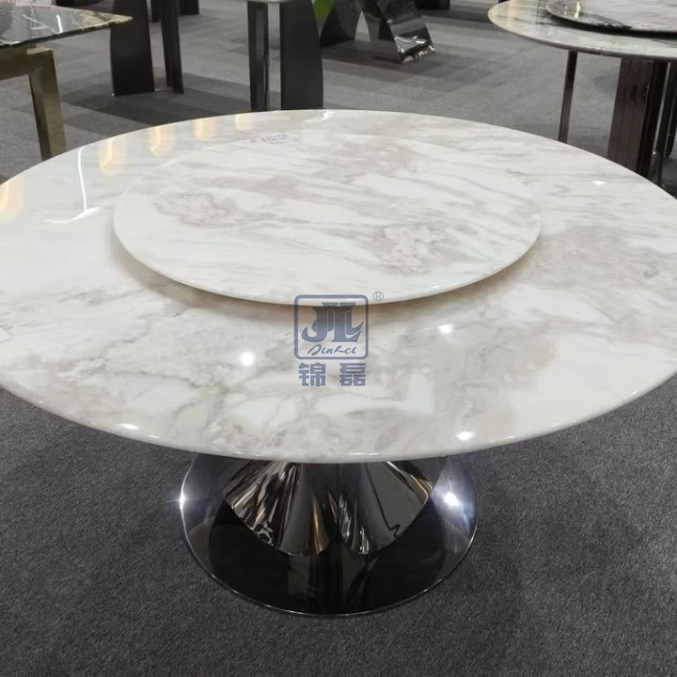 White Marble DiningTable Set For 8